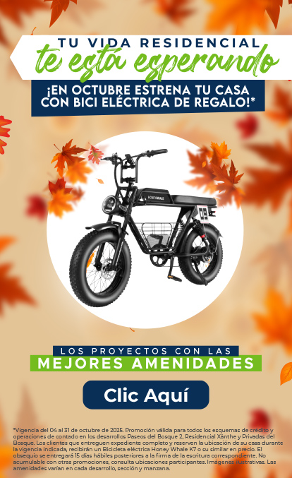 en octubre estrena casa con bici eléctrica de regalo